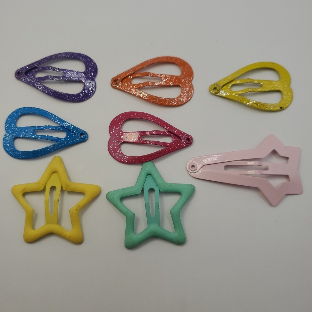 Y2K-style novelty‎ metal snap hair clips
